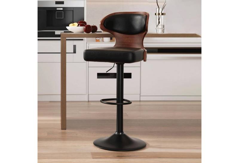 LuxusKollektion Drehstuhl Barhocker Drehstuhl Tresenhocker Armlehne 1er Set Schwarz Nussbaumholz LuxusKollektion Drehstuhl Barhocker Drehstuhl Tresenhocker Armlehne 1er Set Schwarz Nussbaumholz von LuxusKollektion