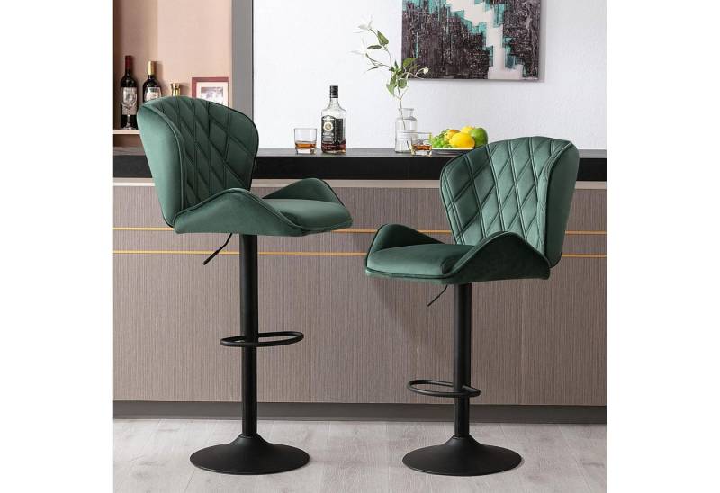 LuxusKollektion Drehstuhl Barhocker Tresenhocker Gepolstert Höhenverstellbares 2er Set von LuxusKollektion