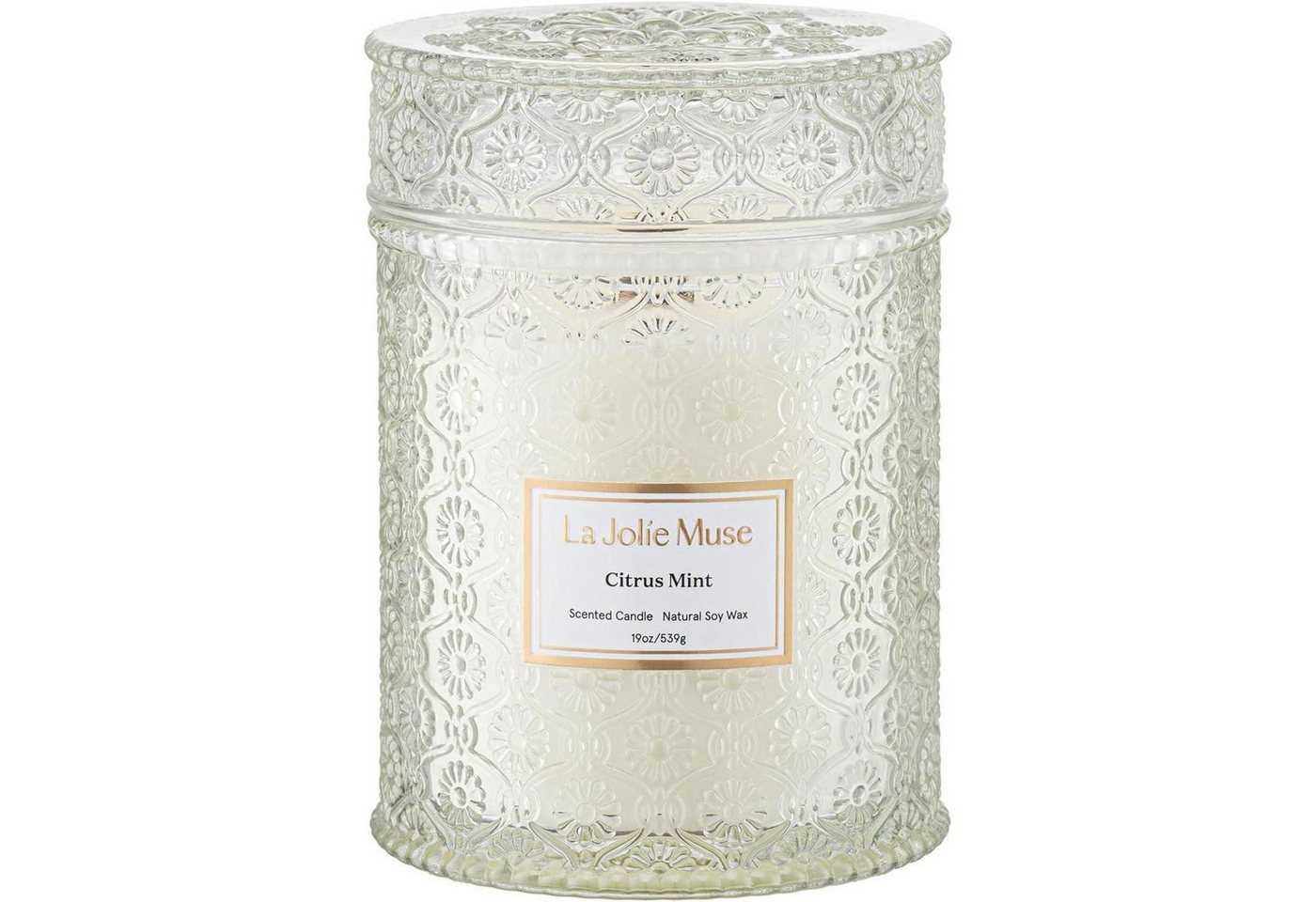 LuxusKollektion Duftkerze Duftkerze Citrus Mint 539g 90h Sojawachs Meeresminze & Fichte LuxusKollektion Duftkerze Duftkerze Citrus Mint 539g 90h Sojawachs Meeresminze & Fichte von LuxusKollektion