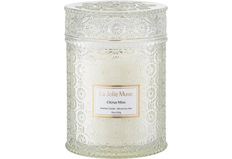 LuxusKollektion Duftkerze Duftkerze Citrus Mint 539g 90h Sojawachs Meeresminze & Fichte von LuxusKollektion