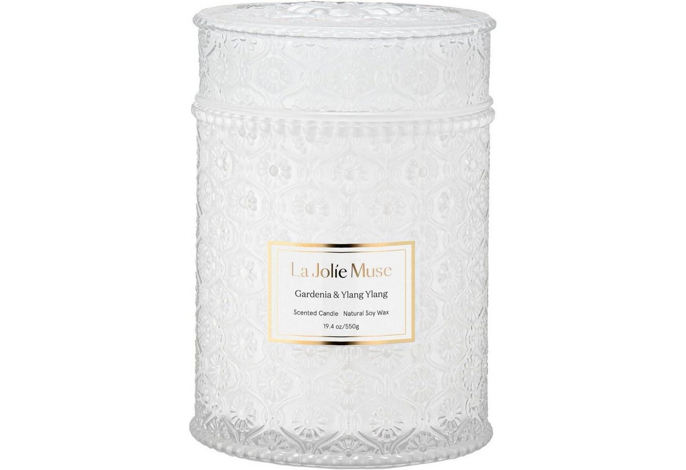 LuxusKollektion Duftkerze Duftkerze Glas 539g 90h Brenndauer Gardenie & Ylang-Ylang LuxusKollektion Duftkerze Duftkerze Glas 539g 90h Brenndauer Gardenie & Ylang-Ylang von LuxusKollektion
