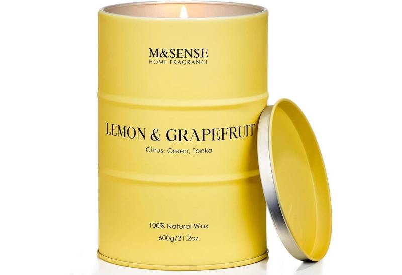 LuxusKollektion Duftkerze Duftkerze Sojakerze Glas Zitrusduft Badezimmer 600g Zitrone Grapefruit LuxusKollektion Duftkerze Duftkerze Sojakerze Glas Zitrusduft Badezimmer 600g Zitrone Grapefruit von LuxusKollektion