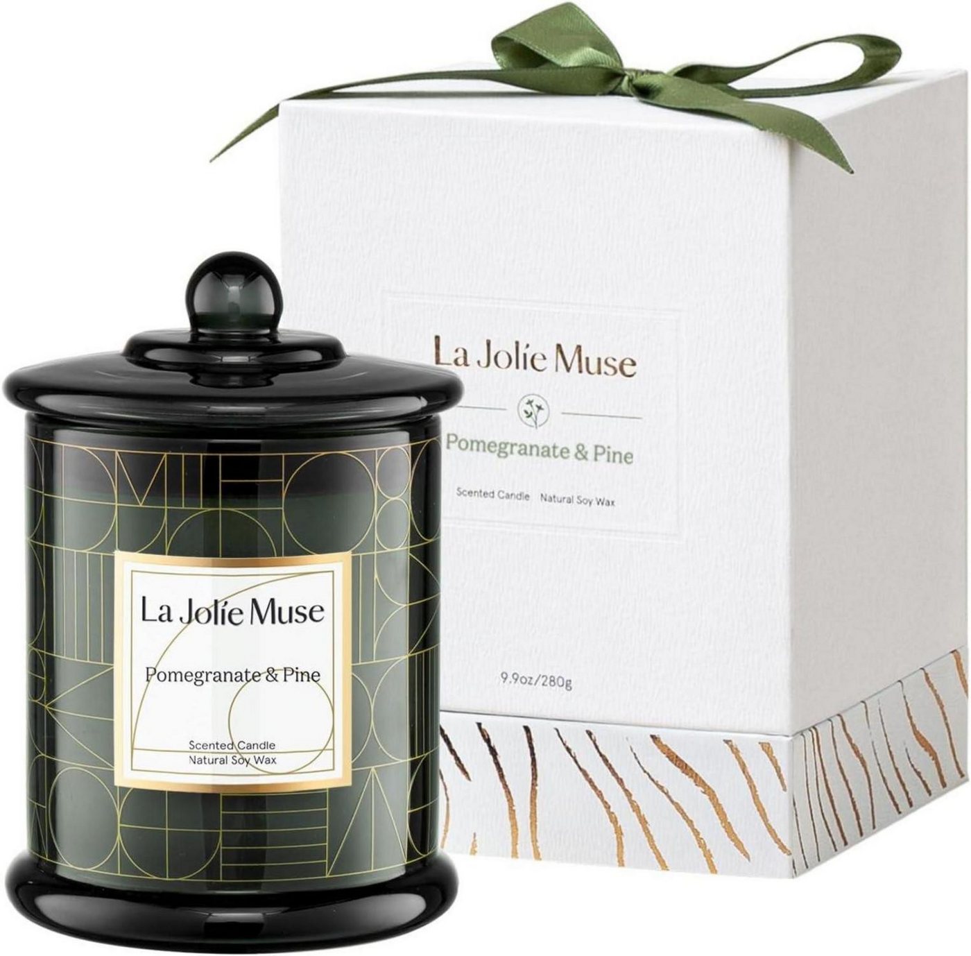 LuxusKollektion Duftkerze Duftkerze im Glas Granatapfel Kiefernduft 280g Geschenkverpackung LuxusKollektion Duftkerze Duftkerze im Glas Granatapfel Kiefernduft 280g Geschenkverpackung von LuxusKollektion