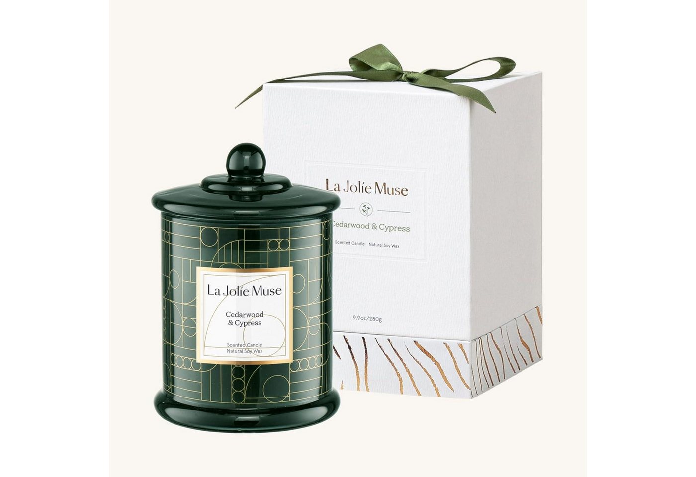 LuxusKollektion Duftkerze Duftkerze im Glas Zypresse Zedernholz 280g - 70h Brenndauer LuxusKollektion Duftkerze Duftkerze im Glas Zypresse Zedernholz 280g - 70h Brenndauer von LuxusKollektion