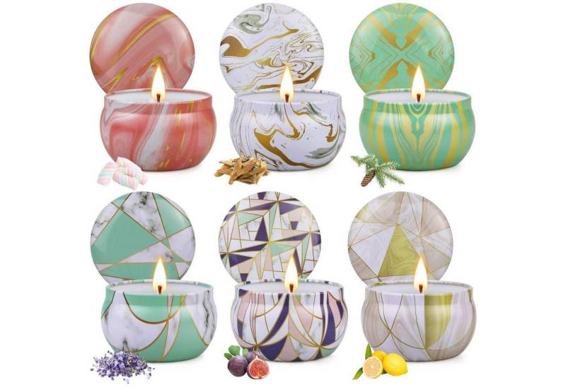 LuxusKollektion Duftkerze Duftkerzen Sojawachs Geschenkset Frauengeschenk 6 Stück 6er Packung von LuxusKollektion
