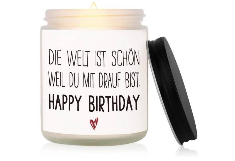 LuxusKollektion Duftkerze Geburtstagsgeschenke für Freundin Duftkerze mit Spruch 100% Sojawachs von LuxusKollektion