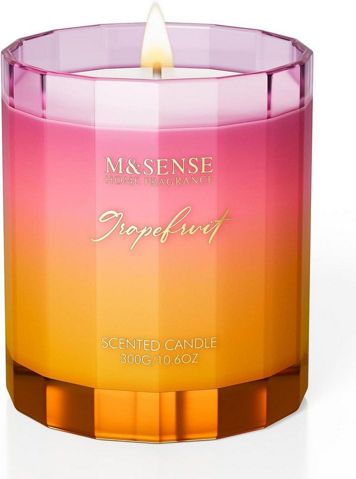 M&SENSE Duftkerze Grapefruit Duftkerze Glas 300g natürliche Sojakerze 60h Brenndauer M&SENSE Duftkerze Grapefruit Duftkerze Glas 300g natürliche Sojakerze 60h Brenndauer von M&SENSE
