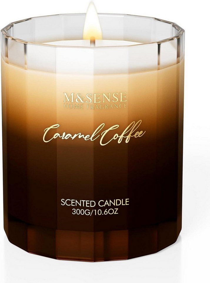 M&SENSE Duftkerze Karamell Kaffee Duftkerze im Glas natürliche Sojakerze 60 std. 330g M&SENSE Duftkerze Karamell Kaffee Duftkerze im Glas natürliche Sojakerze 60 std. 330g von M&SENSE