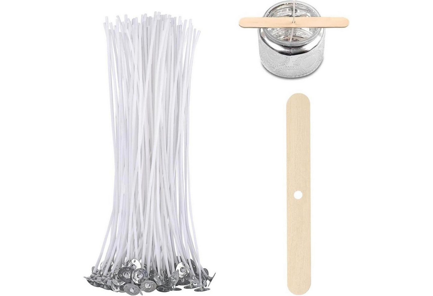 LuxusKollektion Duftkerze Kerzendochte 20cm Dochthalter 50 x Kerzendochte 20cm mit Dochthalter LuxusKollektion Duftkerze Kerzendochte 20cm Dochthalter 50 x Kerzendochte 20cm mit Dochthalter von LuxusKollektion