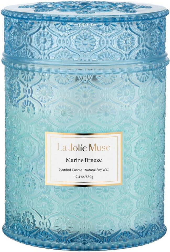 LuxusKollektion Duftkerze Meeresbrise Duftkerze im Glas 550g Sojakerze 90h Brennzeit LuxusKollektion Duftkerze Meeresbrise Duftkerze im Glas 550g Sojakerze 90h Brennzeit von LuxusKollektion