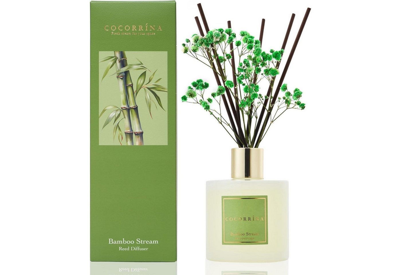 LuxusKollektion Duftkerze Reed Diffuser 8 Duftstäbchen Bamboo Stream Raumduft 200ML 1 Stück LuxusKollektion Duftkerze Reed Diffuser 8 Duftstäbchen Bamboo Stream Raumduft 200ML 1 Stück von LuxusKollektion