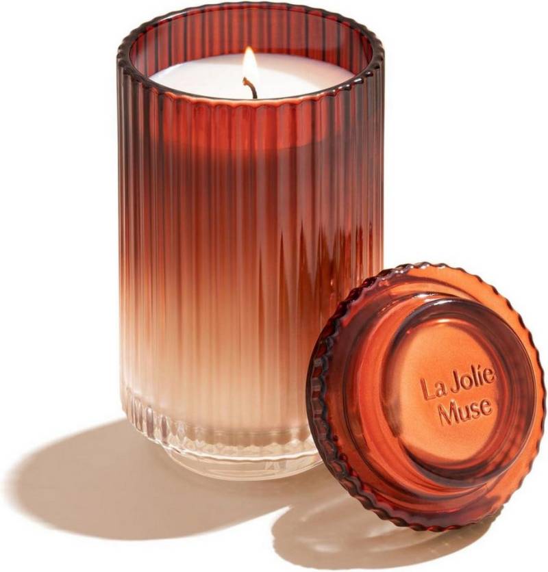 LuxusKollektion Duftkerze Sandelholz Rose Duftkerze 538g Sojawachs Große Kerze vegan von LuxusKollektion