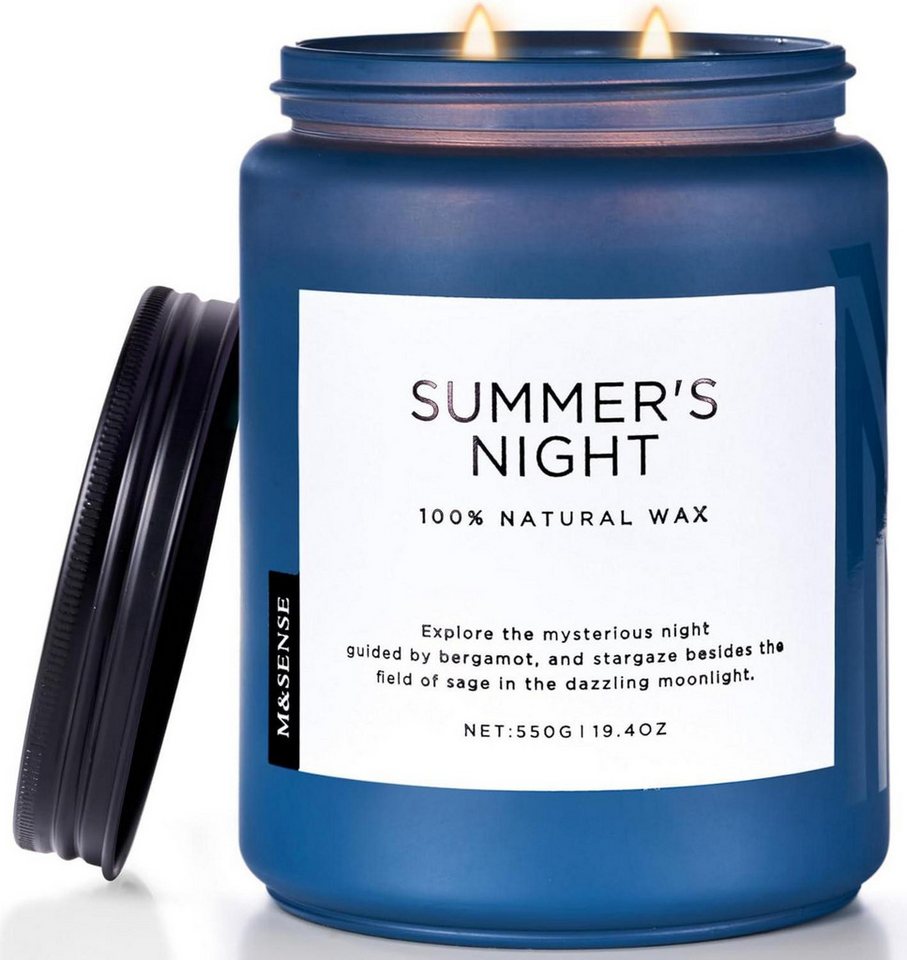 M&SENSE Duftkerze Sommernacht Duftkerze im Glas Patchouli 550g 110h Brenndauer M&SENSE Duftkerze Sommernacht Duftkerze im Glas Patchouli 550g 110h Brenndauer von M&SENSE