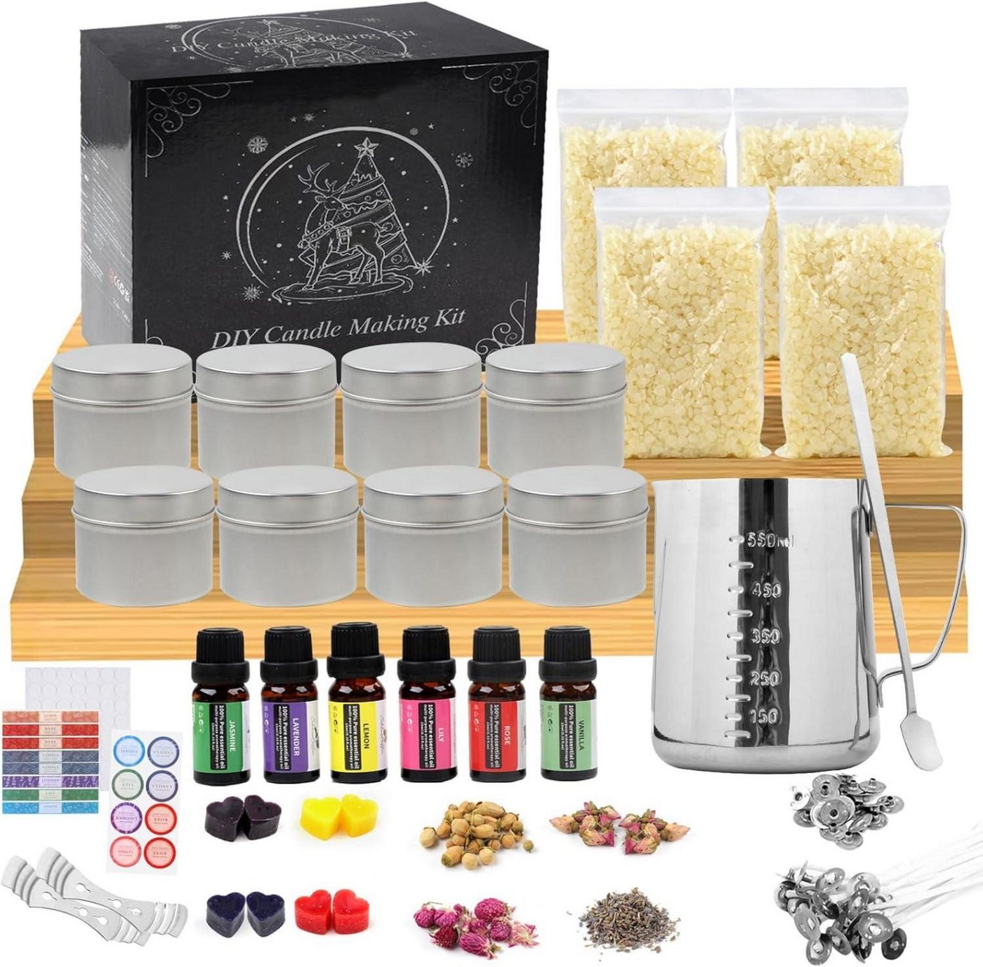 LuxusKollektion Duftkerze TEPENAR DIY Kerzenherstellung Set Sojawachs Duftkerze Bienenwachs LuxusKollektion Duftkerze TEPENAR DIY Kerzenherstellung Set Sojawachs Duftkerze Bienenwachs von LuxusKollektion