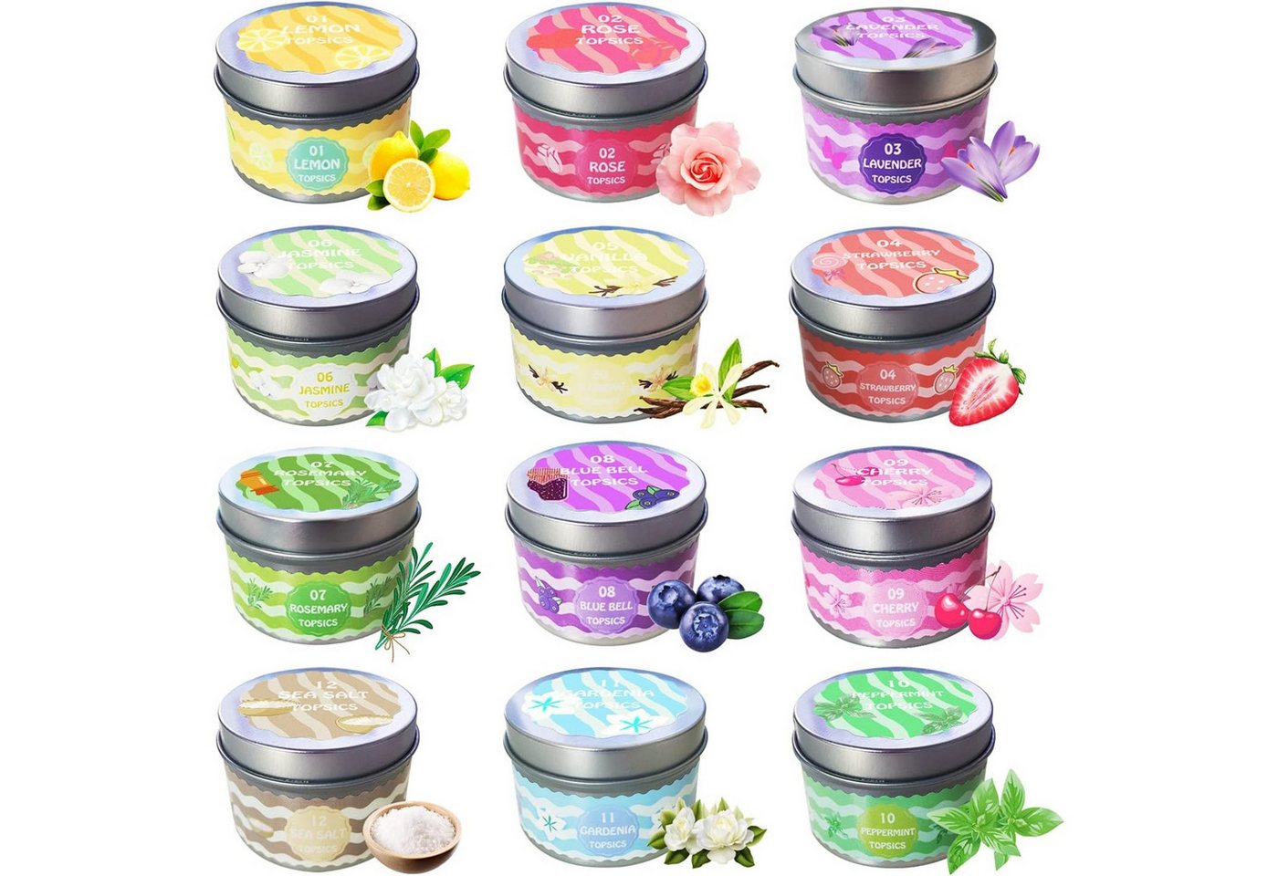 LuxusKollektion Duftkerze XXL Duftkerzen Set Geschenke für Frauen 12 Stück Natürliches Sojawachs LuxusKollektion Duftkerze XXL Duftkerzen Set Geschenke für Frauen 12 Stück Natürliches Sojawachs von LuxusKollektion