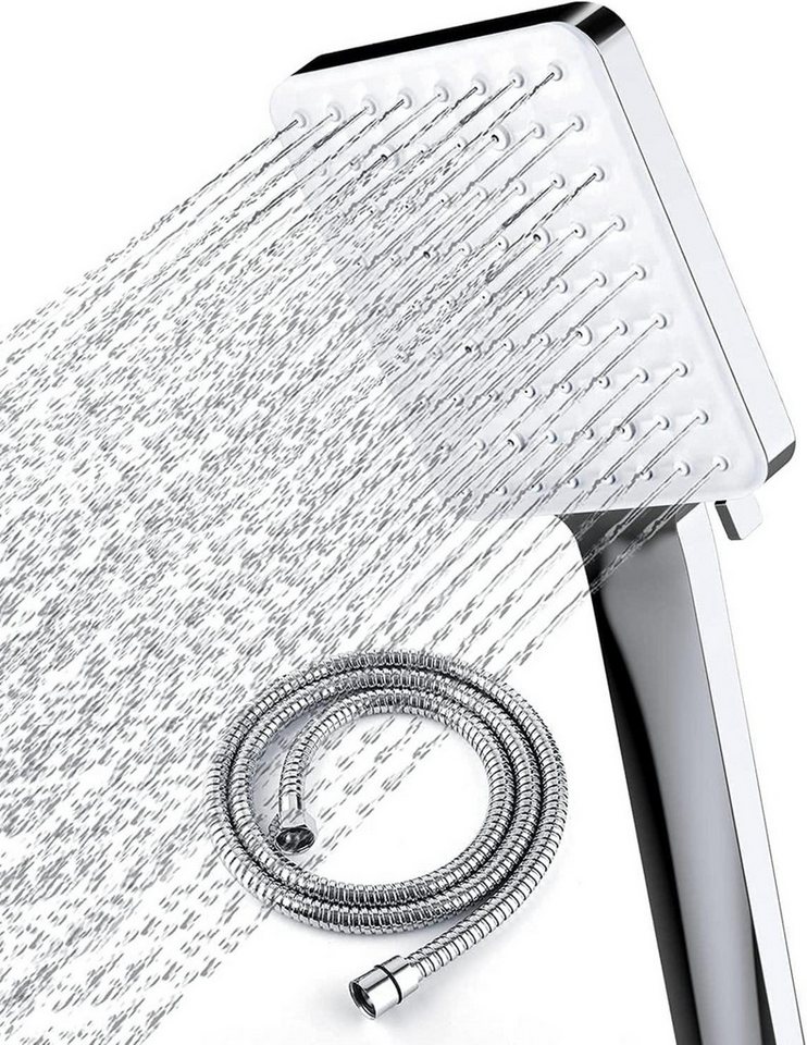 LuxusKollektion Duschbrause Duschkopf mit Schlauch 2M Regendusche 6 Strahlarten Silber eckig LuxusKollektion Duschbrause Duschkopf mit Schlauch 2M Regendusche 6 Strahlarten Silber eckig von LuxusKollektion
