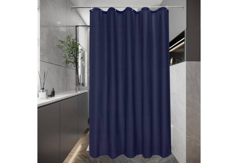 LuxusKollektion Duschvorhang Duschvorhang 100x200 wasserdicht Dunkelblau H200 x B100 cm (1er Pack) von LuxusKollektion