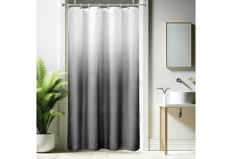 AooHome Duschvorhang Duschvorhang 120x200cm Grau Textil Wasserdicht Antischimmel von AooHome