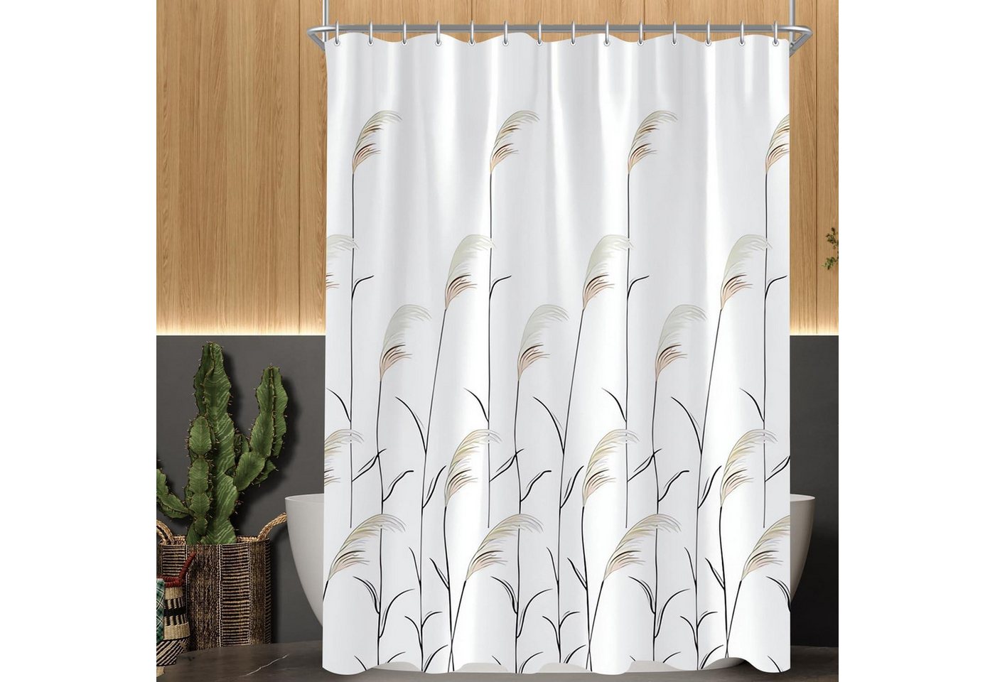 Lerores Duschvorhang Duschvorhang 120x200cm Weizenohr beschwerter Saum antischimmel Lerores Duschvorhang Duschvorhang 120x200cm Weizenohr beschwerter Saum antischimmel von Lerores