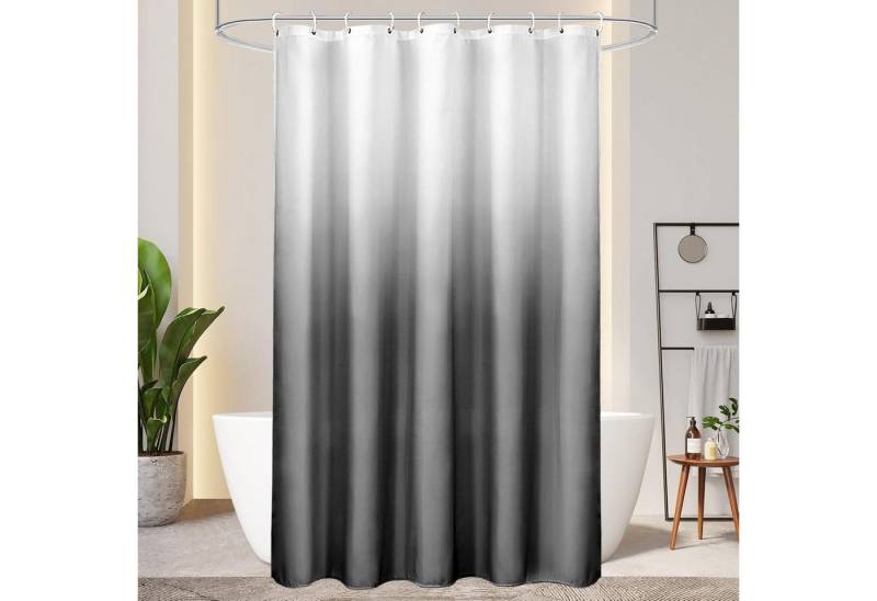 AooHome Duschvorhang Duschvorhang 150X200cm Textil Grau Antischimmel 120g/m² Waschbar von AooHome