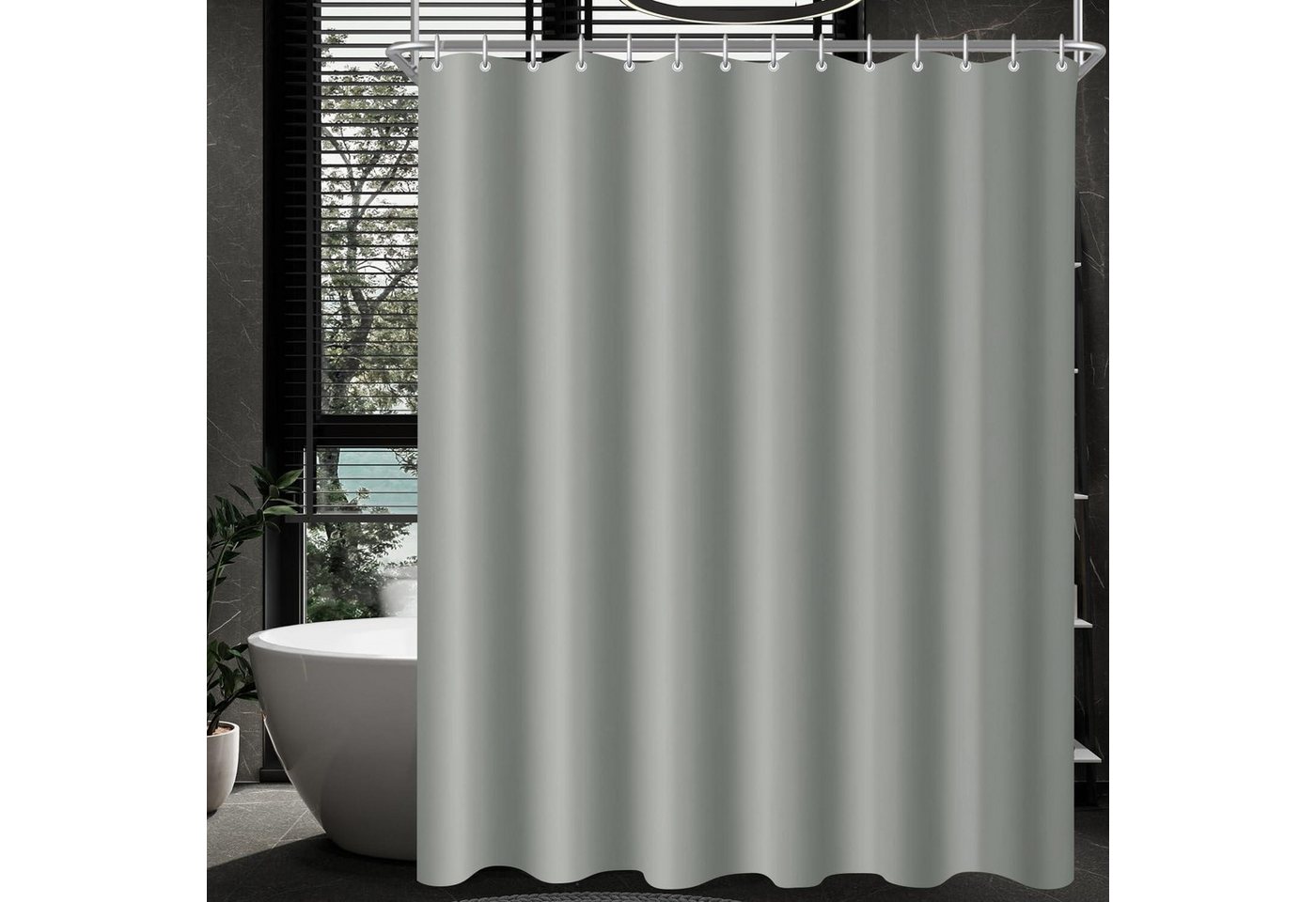 LuxusKollektion Duschvorhang Duschvorhang 150x150cm grau wasserabweisend Multi 193 150 x 150 cm LuxusKollektion Duschvorhang Duschvorhang 150x150cm grau wasserabweisend Multi 193 150 x 150 cm von LuxusKollektion