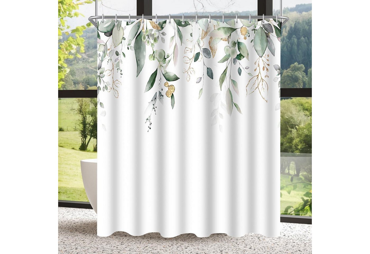 LuxusKollektion Duschvorhang Duschvorhang 150x180cm Blätter Goldene Blätter 150 x 180 cm LuxusKollektion Duschvorhang Duschvorhang 150x180cm Blätter Goldene Blätter 150 x 180 cm von LuxusKollektion