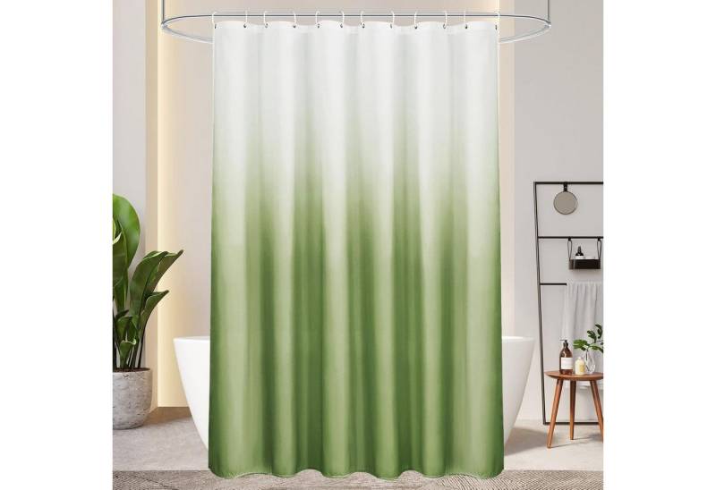 AooHome Duschvorhang Duschvorhang 180X180cm Grün Textil Wasserdicht Waschbar Antischimmel von AooHome