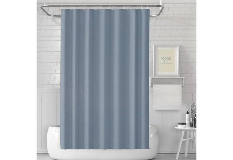 LUKDUNG Duschvorhang Duschvorhang 180x180 Blau Anti-schimmel Stoff Wasserdicht Waschbar von LUKDUNG