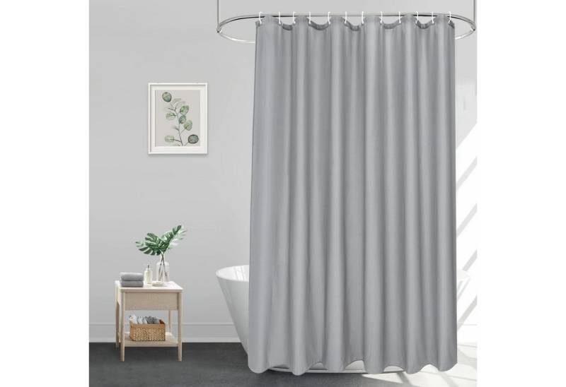 EurCross Duschvorhang Duschvorhang 180x180 Grau Polyester Antischimmel Wasserdicht Schnell von EurCross