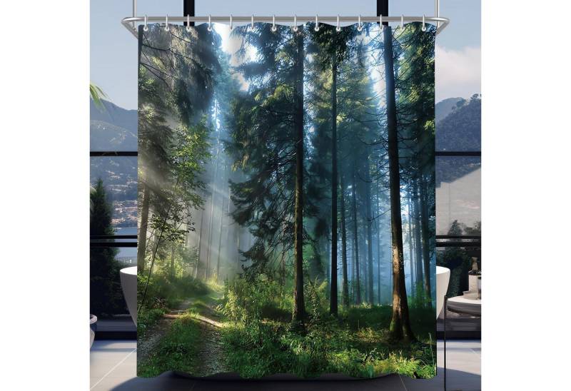 Lerores Duschvorhang Duschvorhang 180x180cm Sunshine Forest, Beschwerter Lerores Duschvorhang Duschvorhang 180x180cm Sunshine Forest, Beschwerter von Lerores