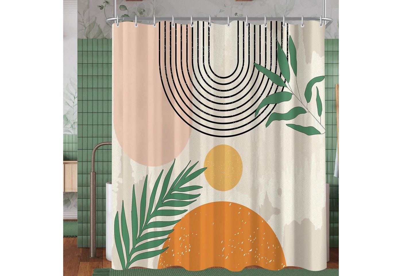 LuxusKollektion Duschvorhang Duschvorhang 180x200 Boho Boho Style H200 x B180 cm (1er Pack) von LuxusKollektion