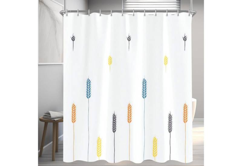 LuxusKollektion Duschvorhang Duschvorhang 180x200 cm Bunte Weizenohren H200 x B180 cm (1er Pack) von LuxusKollektion