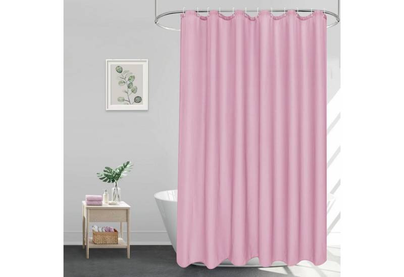 LuxusKollektion Duschvorhang Duschvorhang 180x220 cm wasserdicht Rosa H220 x B180 cm (1er Pack) von LuxusKollektion