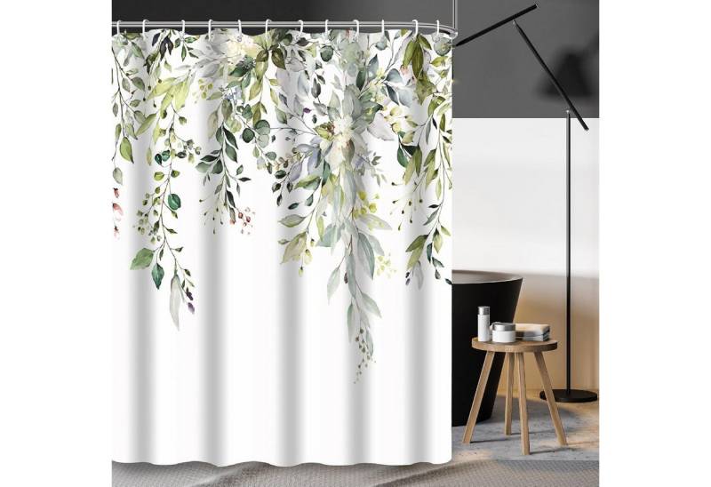 PHANPINT Duschvorhang Duschvorhang 200x240cm Anti-schimmel Wasserdicht Grüne Pflanzen von PHANPINT