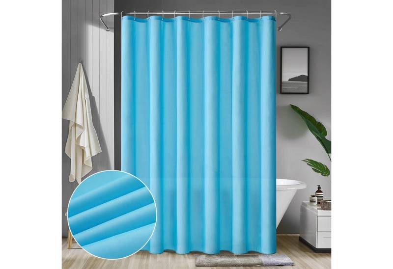 MIULEE Duschvorhang Duschvorhang 200x240cm Hellblau Wasserdicht Anti-schimmel Textil von MIULEE