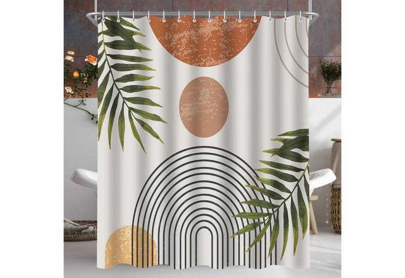 Lerores Duschvorhang Duschvorhang 240x200cm Abdruck Blätter Wasserabweisend Polyester mit Lerores Duschvorhang Duschvorhang 240x200cm Abdruck Blätter Wasserabweisend Polyester mit von Lerores