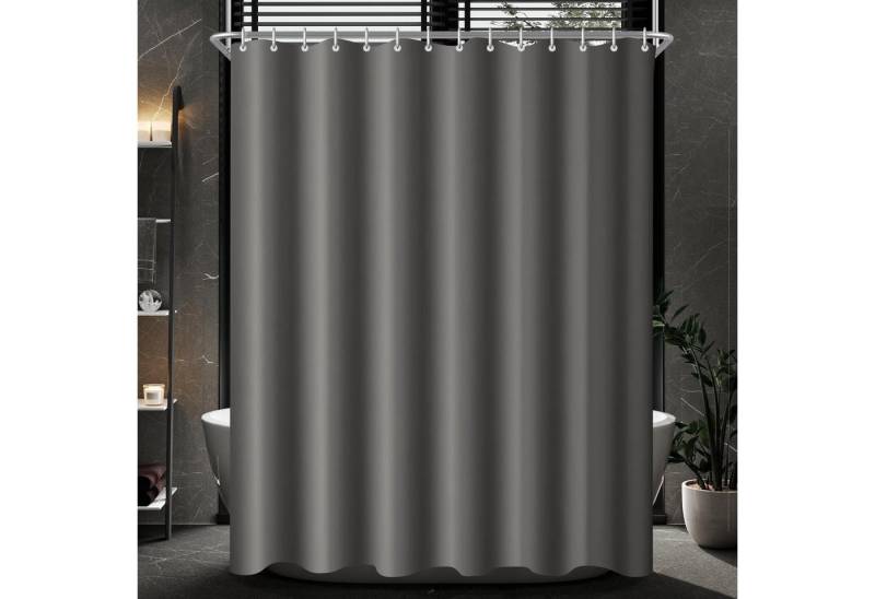 Lerores Duschvorhang Duschvorhang 240x200cm Dunkelgrau, Wasserabweisend, Beschwerter von Lerores