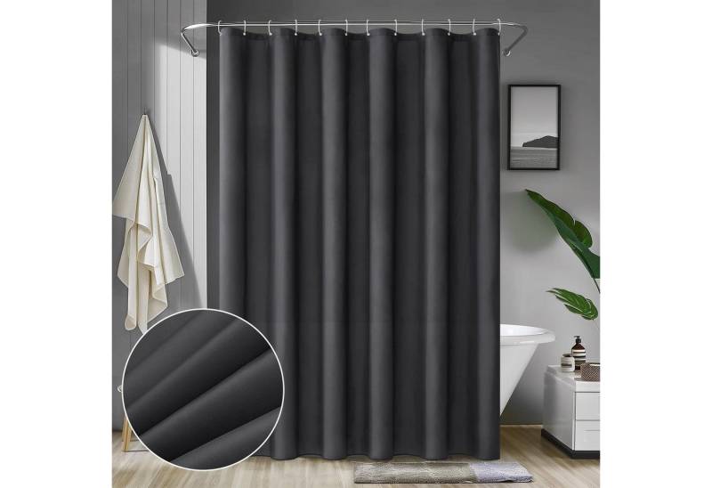 MIULEE Duschvorhang Duschvorhang 240x200cm Dunkelgrau Wasserdicht Anti-schimmel Textil von MIULEE