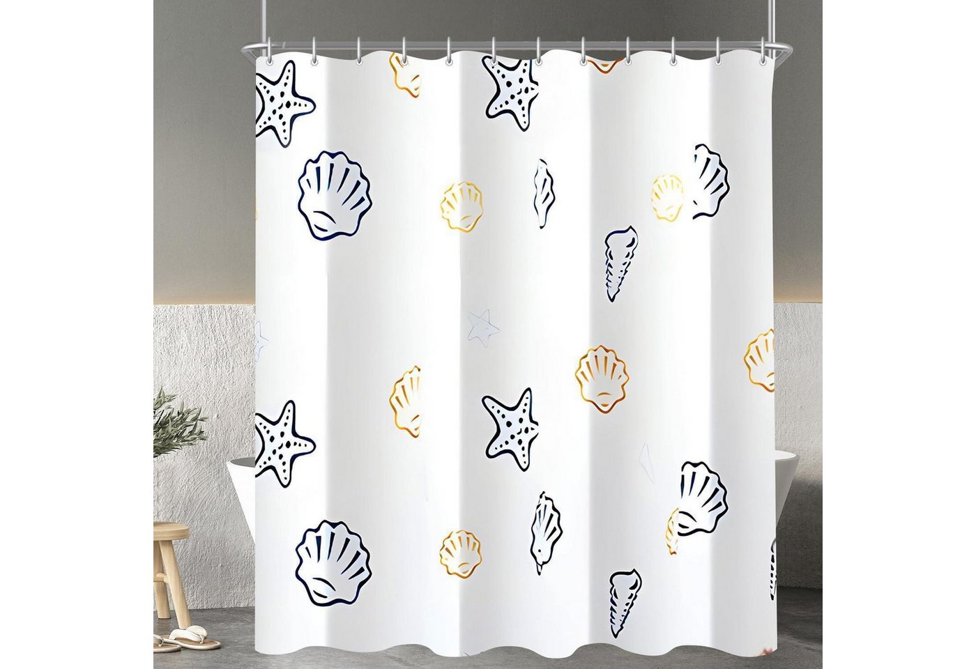 LuxusKollektion Duschvorhang Duschvorhang 240x200cm Polyester Klein Ozeanstern 240 x 200 cm LuxusKollektion Duschvorhang Duschvorhang 240x200cm Polyester Klein Ozeanstern 240 x 200 cm von LuxusKollektion