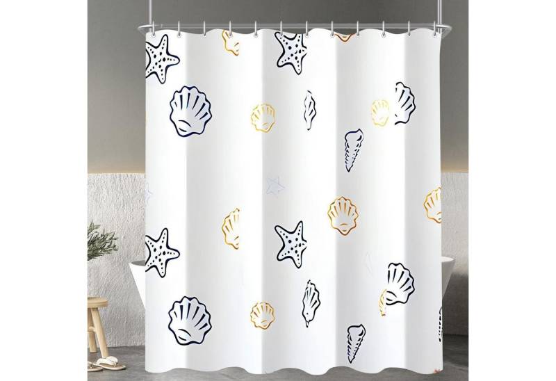 LuxusKollektion Duschvorhang Duschvorhang 240x200cm Polyester Klein Ozeanstern 240 x 200 cm von LuxusKollektion