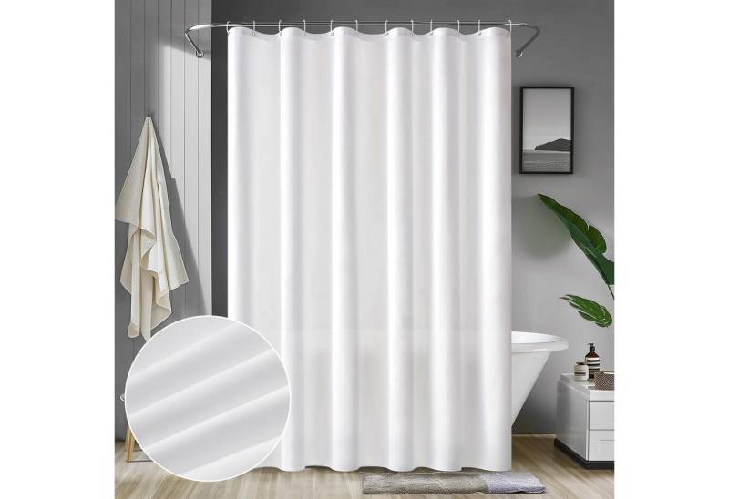 MIULEE Duschvorhang Duschvorhang 240x200cm Weiß Wasserdicht Anti-schimmel Waschbar von MIULEE