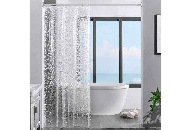 LuxusKollektion Duschvorhang Duschvorhang 3D Steinmuster transparent 100% Eva wasserdicht 120x200cm von LuxusKollektion