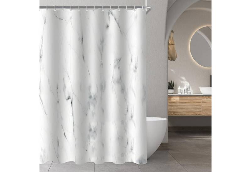 LuxusKollektion Duschvorhang Duschvorhang 80x180cm Marmor Textil Multi 143 H180 x B80 cm (1er Pack) von LuxusKollektion