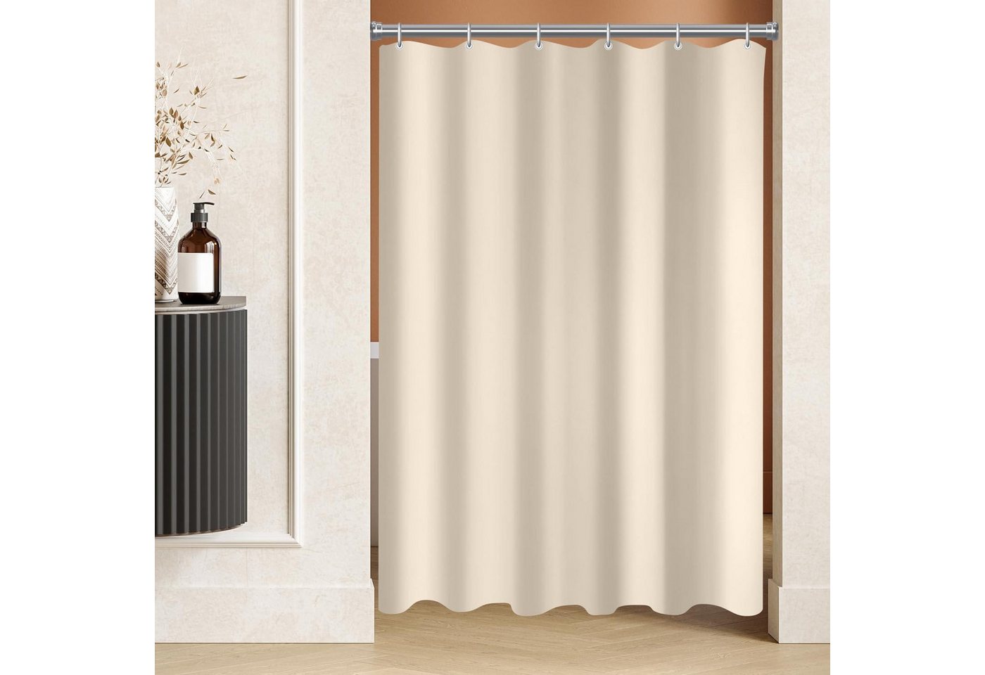 LuxusKollektion Duschvorhang Duschvorhang 90x90 cm Beige Antischimmel Wasserabweisend waschbar 1er LuxusKollektion Duschvorhang Duschvorhang 90x90 cm Beige Antischimmel Wasserabweisend waschbar 1er von LuxusKollektion