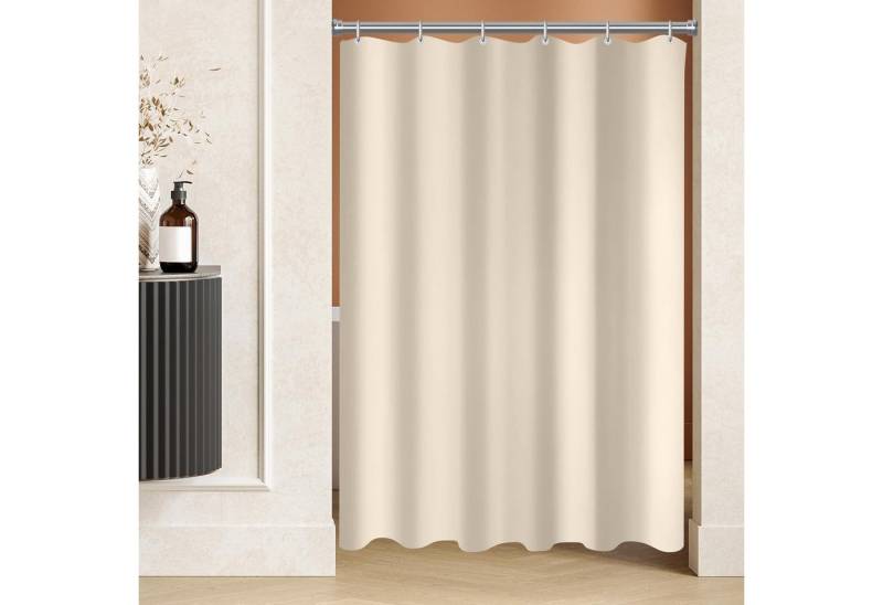 LuxusKollektion Duschvorhang Duschvorhang 90x90 cm Beige Antischimmel Wasserabweisend waschbar 1er von LuxusKollektion