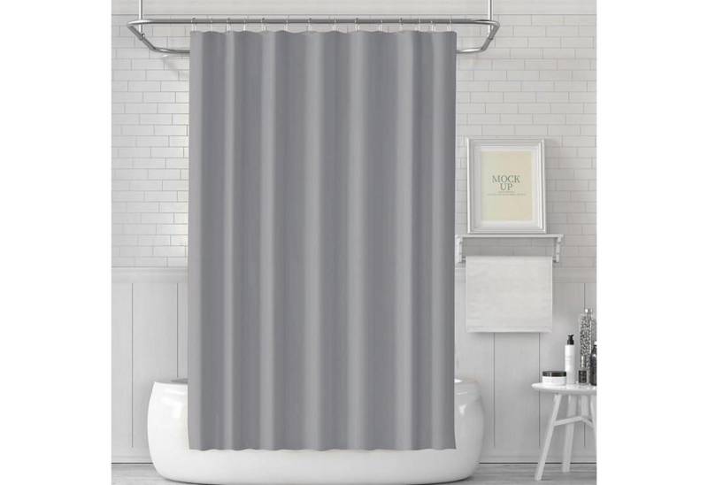 LUKDUNG Duschvorhang Duschvorhang Anti-Schimmel 180x180 cm Grau Stoff Wasserdicht Waschbar von LUKDUNG