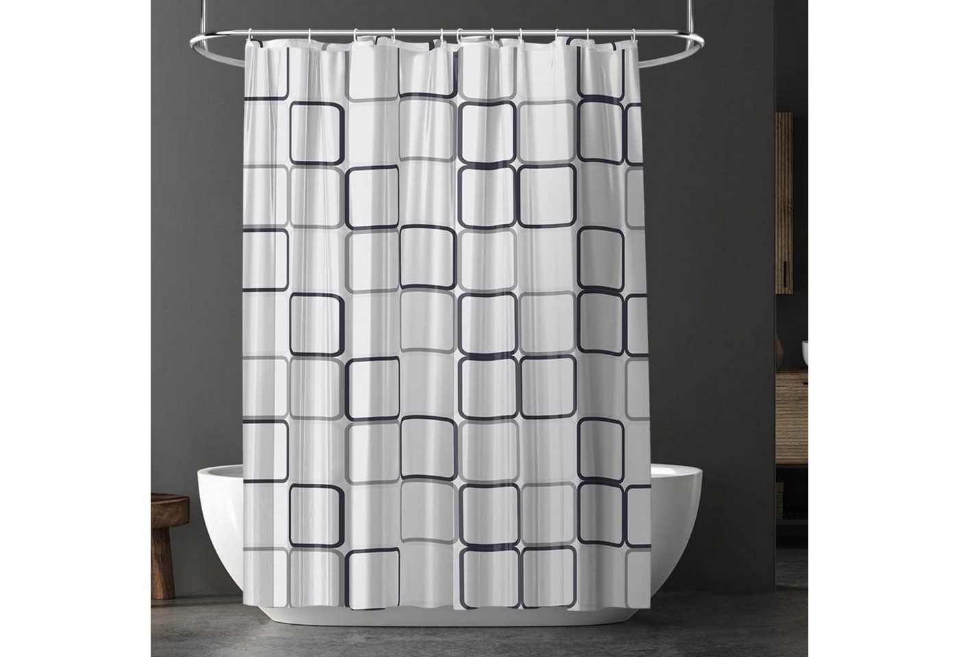 LuxusKollektion Duschvorhang Duschvorhang Anti-Schimmel Wasserdicht PEVA 180x180 cm 12 LuxusKollektion Duschvorhang Duschvorhang Anti-Schimmel Wasserdicht PEVA 180x180 cm 12 von LuxusKollektion