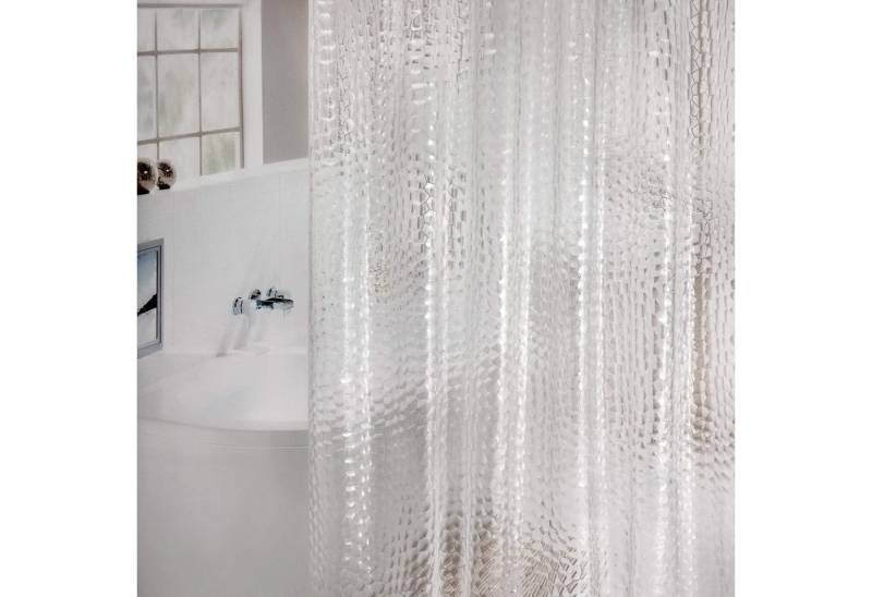 LuxusKollektion Duschvorhang Duschvorhang Antischimmel Magnet Kubisch H180 x B92 cm (1er Pack) von LuxusKollektion