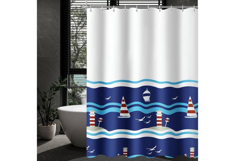 Lerores Duschvorhang Duschvorhang Blaues Segel 200x200cm Antischimmel Polyester mit Ösen Lerores Duschvorhang Duschvorhang Blaues Segel 200x200cm Antischimmel Polyester mit Ösen von Lerores