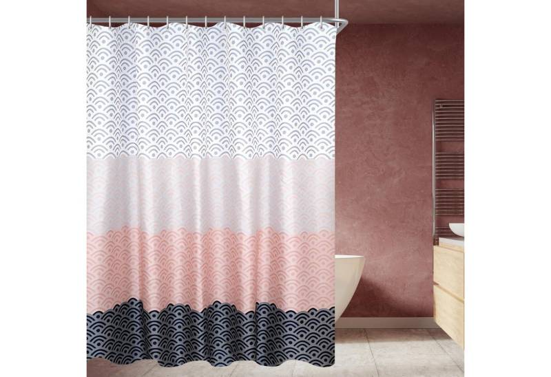Lerores Duschvorhang Duschvorhang Blume 220x200cm Wasserdicht Antischimmel Polyester_Stoff von Lerores